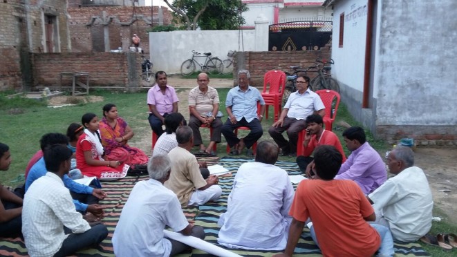 Dr.Bhupendra Madhepuri , Prof.Shyamal Kishor Yadav and others attending IPTA meeting at Madhepura