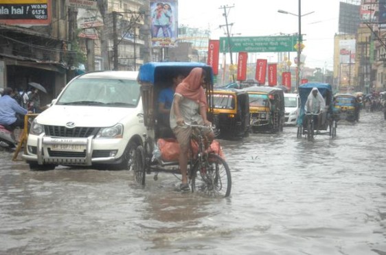 Flood situation in Bihar due to Monsoon burst.