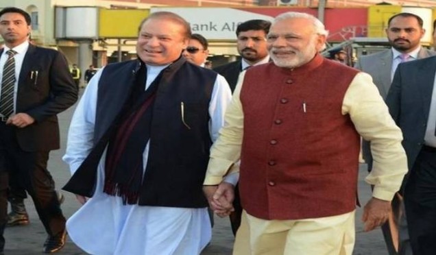 Modi with Nawaz Sharif in Pakistan