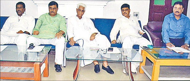 Bihar MLC Kedar Pandey, Dr.Sanjeev Kumar Singh, Prof. Sanjay Kumar Singh and Prof.Sanjeev Shyam Singh at BN Mandal University Madhepura.