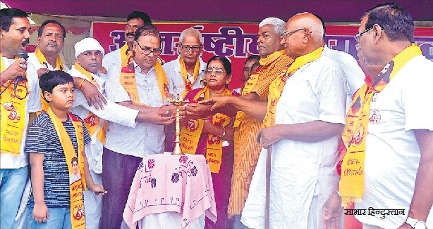 Educationist Dr.Bhupendra Narayan Yadav Madhepuri along with his Grandson Aditya, Zila Parishad Adhyaksha Manju Devi , Dr.SP Yadav , JP Yadav , PP Yadav , Pradhan Dakpal Rajesh Kumar , Yogacharya Asang Swaroop , Dr.NK Nirala , Adhyaksh Dr.Nand Kishor , Mahamantri Dr.Dev Prakash inaugurating the 3rd International Yoga Diwas at BN Mandal Stadium , Madhepura