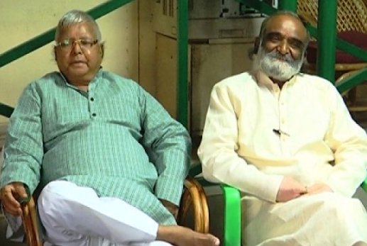 Lalu with Tripathi