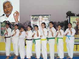 School girls Karate training Programme by Nitish Government.