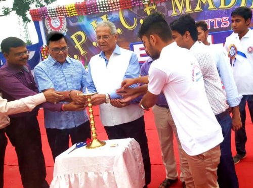 Samajsevi Sahityakar Dr.Bhupendra Narayan Yadav Madhepuri along with VC DR.A.K.Ray inaugurating Hindi Diwas Function at BP Mandal Engineering College, Madhepura.