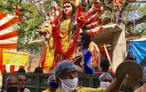 Durga Puja during Corona pandemic in Bihar.