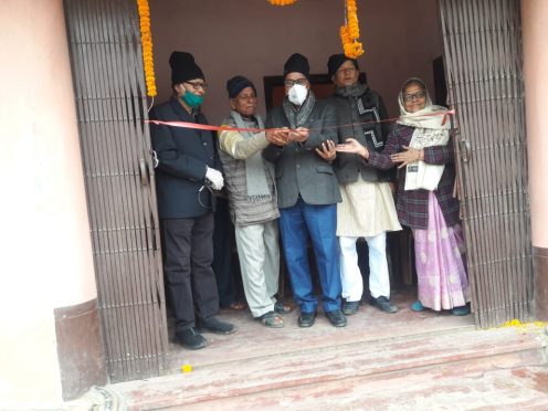 Dr.B.N.Yadav Madhepuri along inaugurating Dr.Narayan Prasad Yadav's Homeopathic Clinic at Madhepura.