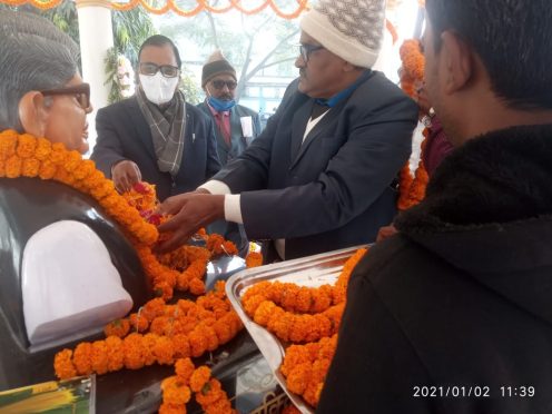 Former VC Dr.Mahavir Prasad Yadav Punya tithi at BNMU Campus.