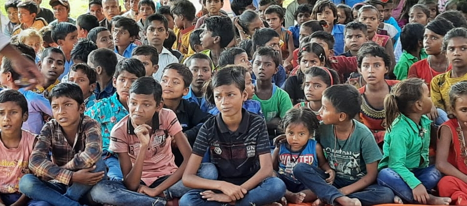 Children's Day celebration at Sunderpatti.