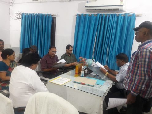 Dr.B.N.Yadav Madhepuri, Advocate Abul Kalam, Dr.Ranjana Bhagat, Civil Surgeon Dr.Amrendra Narayan Shahi and Dr.Sachhidanand at Sadar Hospital Madhepura meeting.