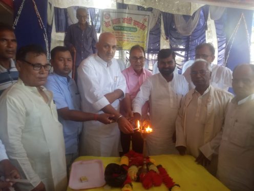 DR.B.N.YADAV Madhepuri along with MLA Prof.Chandrashekhar, MLA Chandrahas Chaupal, Dr.Jagdish Narayan Prasad, Dr.Ramchandra Prasad Mandal at Vedvyas College Madhepura on the occasion of Vedvyas Jayanti.